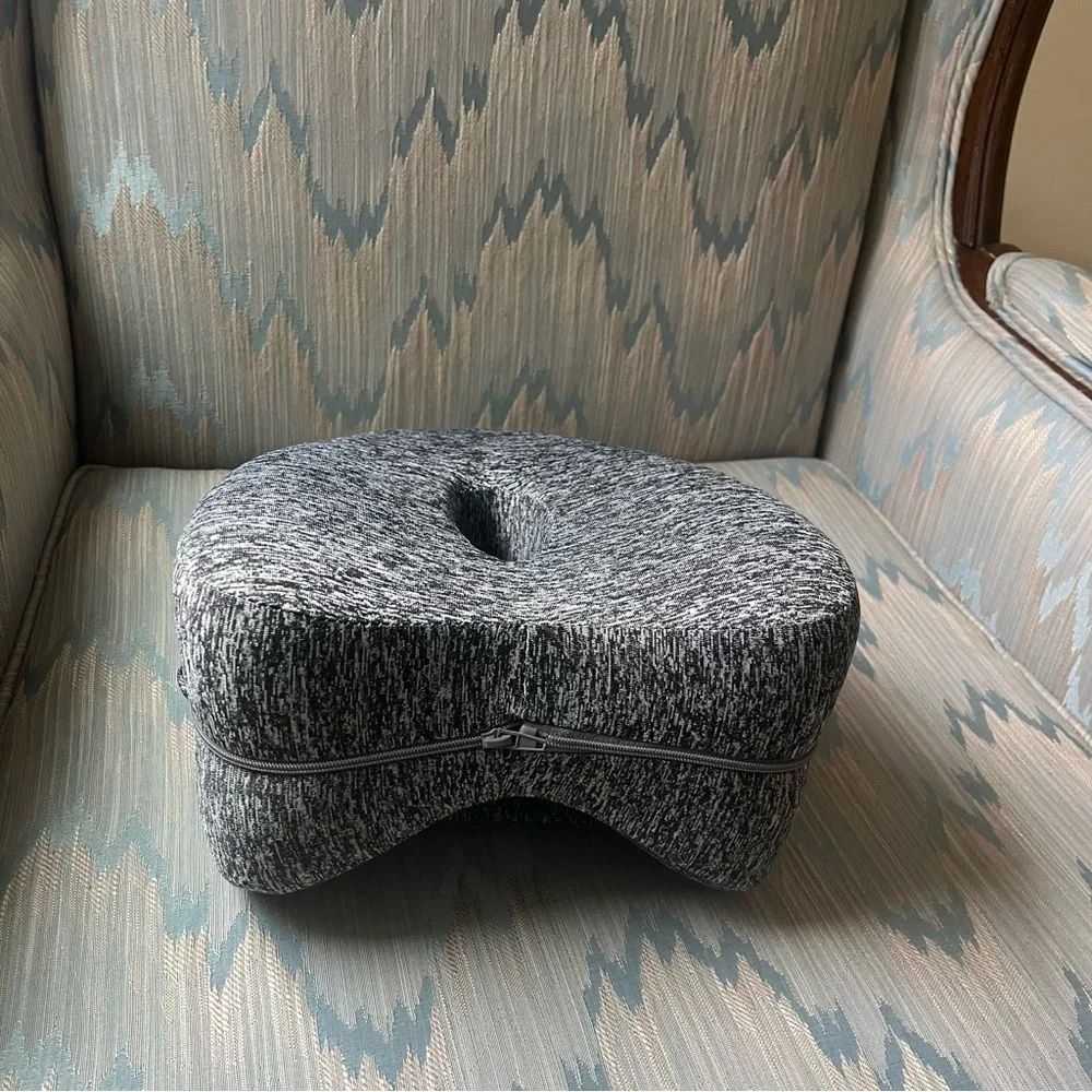 Gray Heather Leg pillow;knee pillow  for leg pain, knee pain, back pain relief.